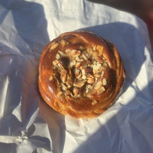 almond bun by solo bread artisan bakery wirral
