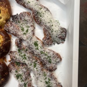 Cheese and leek scroll